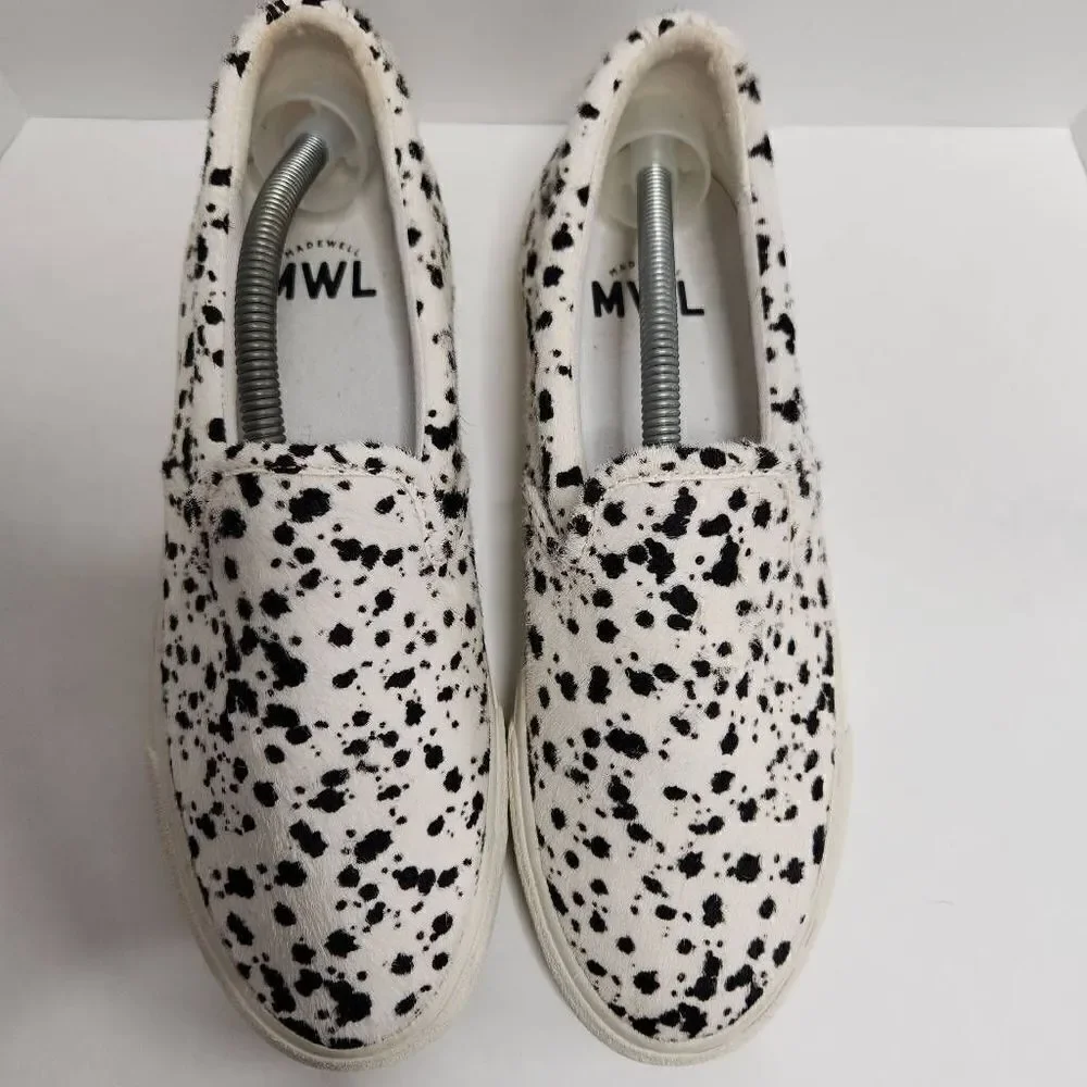 Sidewalk Slip-On Sneakers in Spatter-Painted Calf Hair Size 6